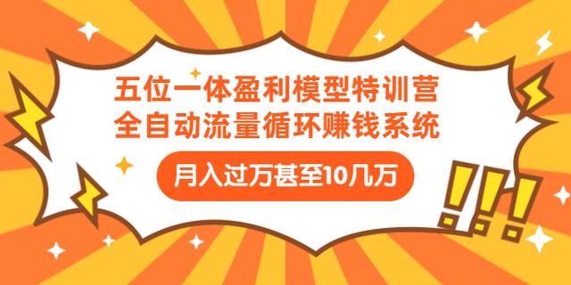 九京五位一体盈利模型特训营 1
