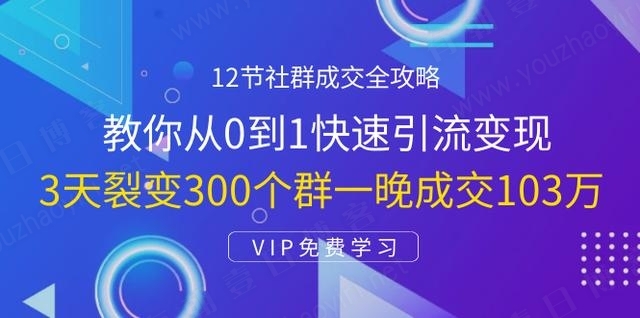 12节社群成交全攻略：从0到1快速引流变现，3天裂变300个群一晚成交103万-1