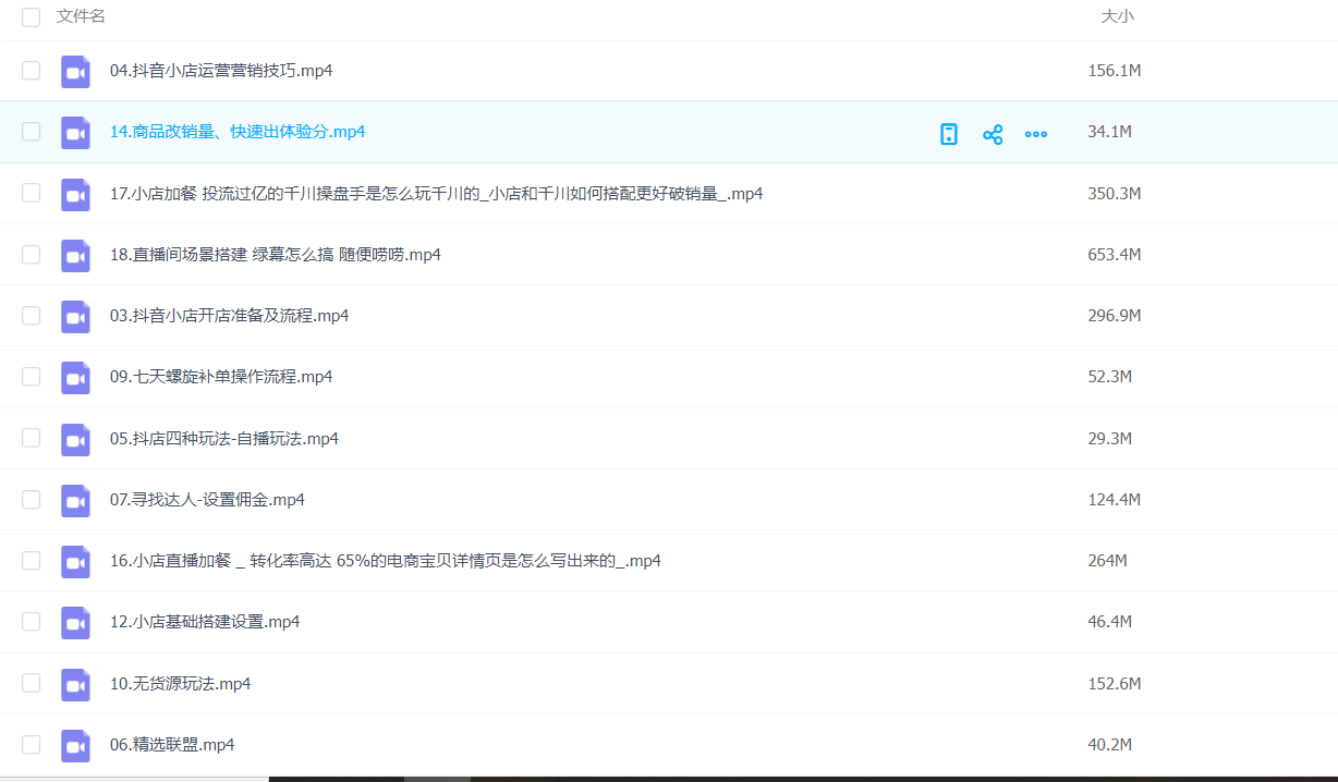 抖名星：抖音小店落地实操特训营-百度云-1