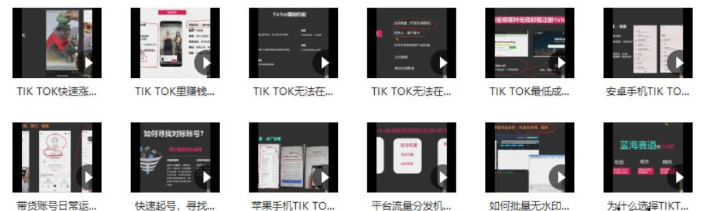 Seven漆2022TIKTOK训练营从小白到精英价值299元-百度云-1