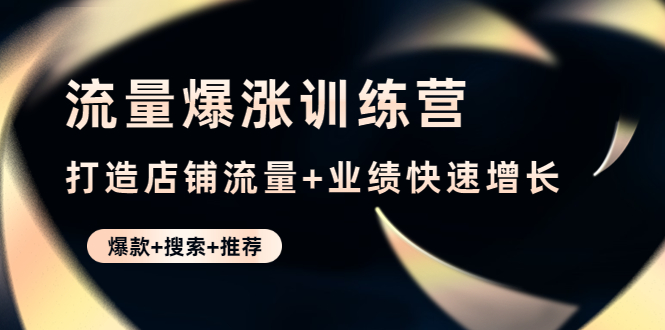 流量爆涨训练营(爆款+搜索+推荐)-打造店铺流量+业绩快速增长-百度云免费 1